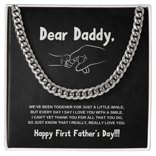 Happy First Father's Day | Cuban Link Chain