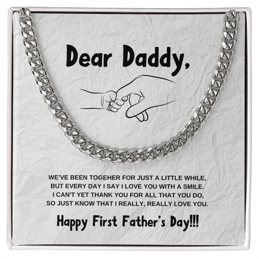 Happy First Father's Day | Cuban Link Chain