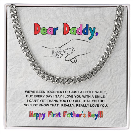 Happy First Father's Day | Cuban Link Chain