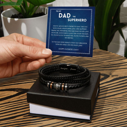 To My Dad The Superhero Men's Bracelet