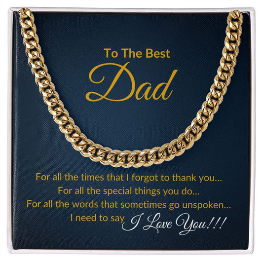 To the Best Dad | Grateful - Cuban Link Chains