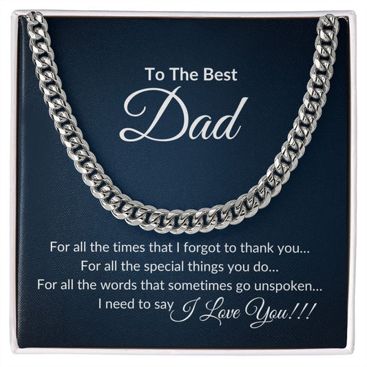 To the Best Dad | Grateful - Cuban Link Chains